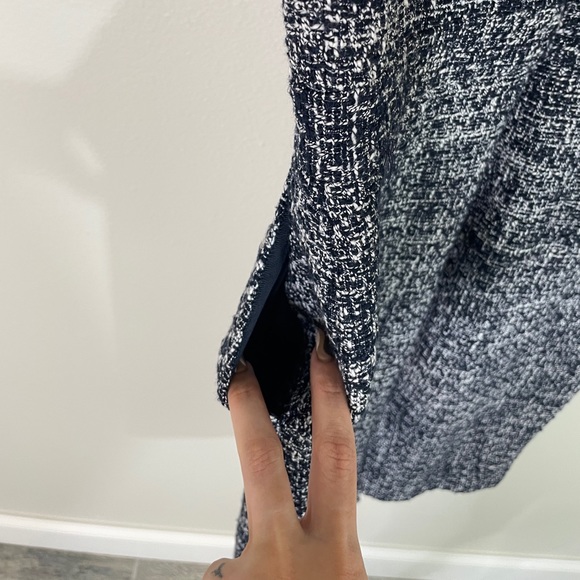 J Crew V Neck Navy & White Dress Size 0 - Picture 4 of 6